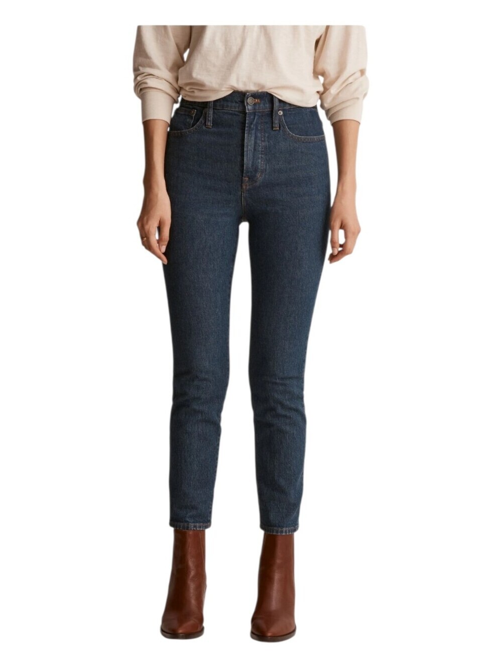 Madewell Womens Dark Haight Wash The Perfect Vintage Straight Denim Jeans 28